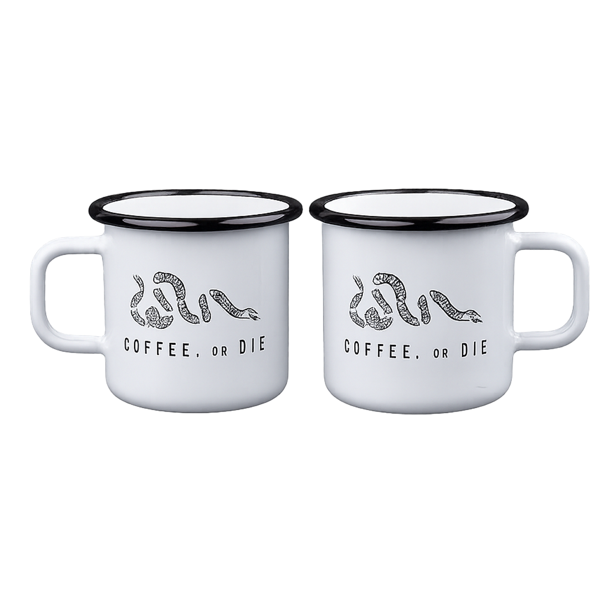 Coffee Or Die Enamel Mug